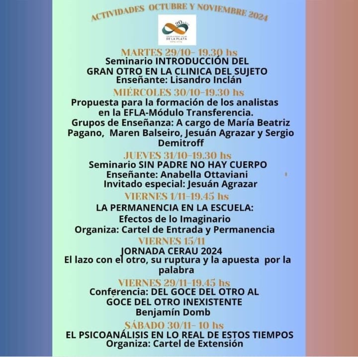 Flyer Actividades Octubre