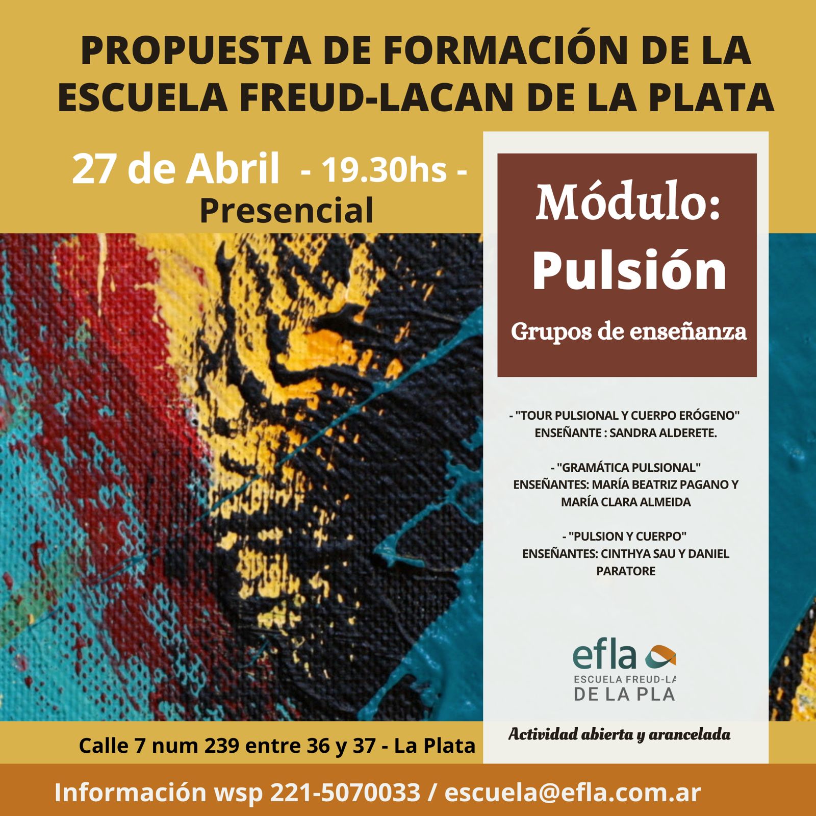 Flyer informativo Propuesta de formación-Pulsión