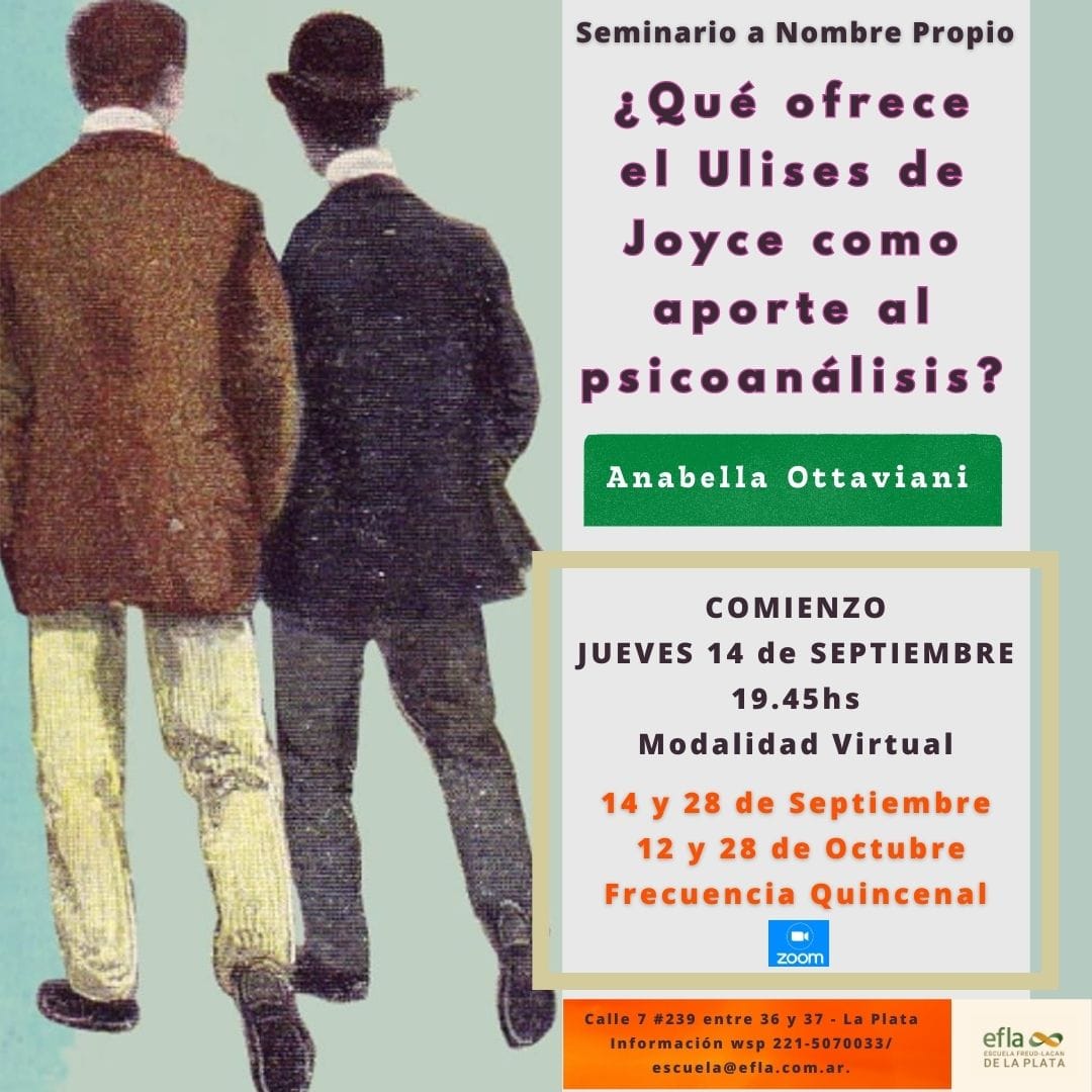 Flyer ¿Que ofrece el ulises de Joyce como aporte al psicoanalisis